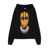 Ih Nom Uh Nit Hooded Cotton Sweatshirt Featuring Graphic Print In Black