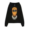 Ih Nom Uh Nit Hooded Cotton Sweatshirt Featuring Graphic Print In Black