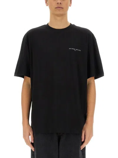 Ih Nom Uh Nit This Is Authentic" Mask Print T-shirt In Black