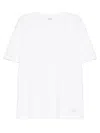 Ih Nom Uh Nit White Solid Crew Neck T-shirt In White