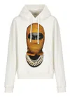 Ih Nom Uh Nit Mask Printed Drawstring Hoodie In White