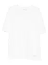Ih Nom Uh Nit White Solid Crew Neck T-shirt In White