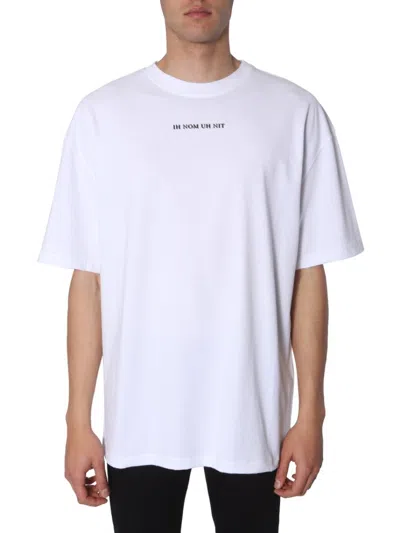 Ih Nom Uh Nit White Oversized Graphic Print T-shirt With Bowie Design
