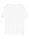 Ih Nom Uh Nit White Solid Crew Neck T-shirt In White