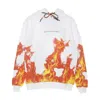 Ihs Flames White Men's Lightweight Hooded Sweatshirt In White
