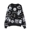 Ihs Lightweight Crewneck Man Solid Manifesto Sweatshirt Black In Black