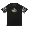 Ihs Men's T-shirt 3d Print Flames & Angel Tee Black In Black