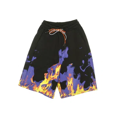 Ihs Multi Flames Black Men's Tracksuit Shorts