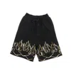 Ihs Short Tracksuit Pants Men 3d Print Flames Shorts Black In Black