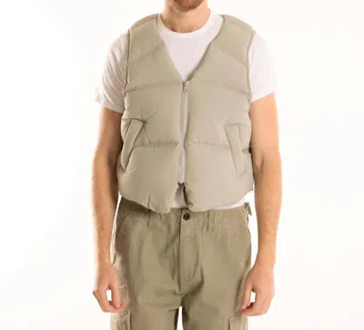 Iise Down Puffer Vest In Cold Beige In Neutral