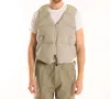 Iise Down Puffer Vest In Cold Beige In Multi