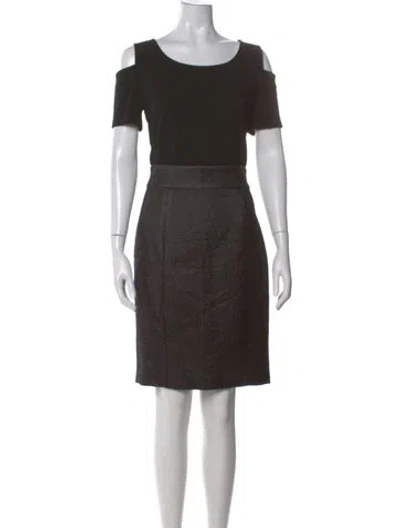 Pre-owned Iisli Scoop Neck Mini Dress In Black