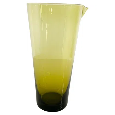 Pre-owned Iittala 1960s Scandinavian Modern Juice Carafe Green Glass  Finland