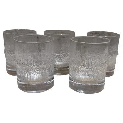 Pre-owned Iittala 1970s Tapio Wirkkala Set Of 5 Niva Liquor Shot Glasses  Finland In Gray