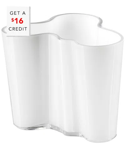 Iittala Aalto 3.75in White Vase With $16 Credit