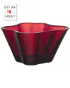 Iittala Aalto 3in Cranberry Bowl