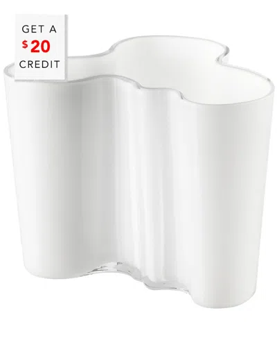 Iittala Aalto 4.75in White Vase With $20 Credit