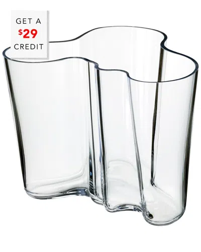 Iittala Aalto 6.25in Clear Vase With $29 Credit
