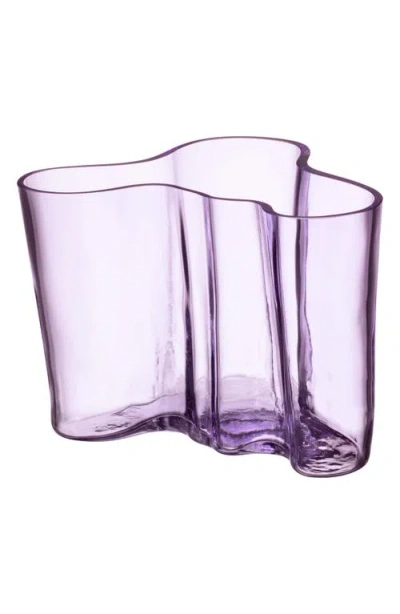 Iittala Aalto Glass Vase In Purple