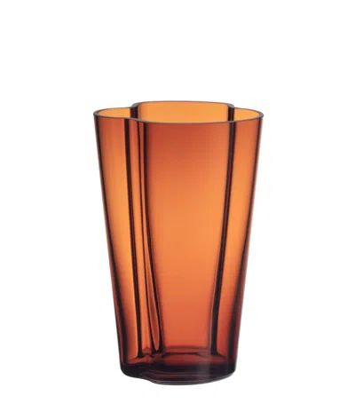 Iittala Aalto Vase 220mm Copper In Brown