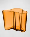 Iittala Alvar Aalto Glass Vase In Rust/copper