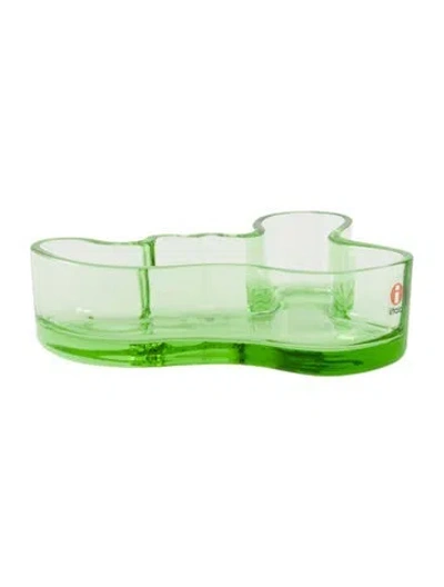Pre-owned Iittala Alvar Aalto Glass Bowl In Green