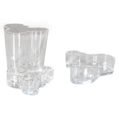 Pre-owned Iittala Alvar Aalto Savoy Vase And Bowls Set, Mid-century Modern, Finland In Transparent