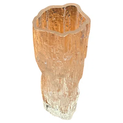 Pre-owned Iittala Avena Ice Glass Vase By Tapio Wirkkala For  Of Finland In Sand