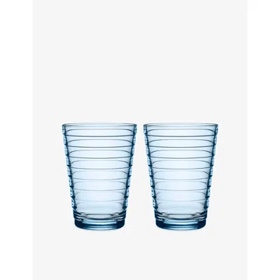 Iittala Blue Aino Aalto Tumbler Glass Tumblers Set Of Two 330ml