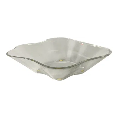Pre-owned Iittala Finnish Modern Glass Bowl Centrepiece By Alvar Aalto For , 1990s In Gray
