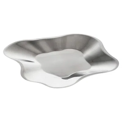 Pre-owned Iittala Freeform Stainless Steel Alvar Aalto Bowl For Lilttala In Gray
