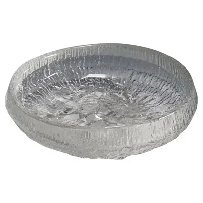 Pre-owned Iittala Ice Glass Bowl "lunaria" By Tapio Wirkkala For  1972 In Transparent