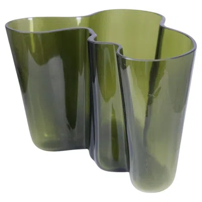 Pre-owned Iittala Iconic Alvar Aalto Savoy Vase Model. 3030 In Deep Green,  1950s In Black