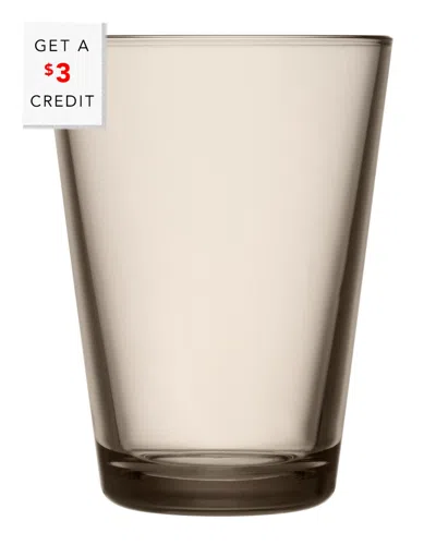 Iittala Kartio Set Of Two 13.5oz Linen Tumblers