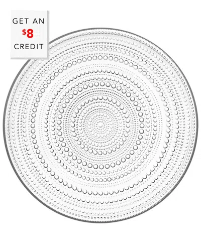 Iittala Kastehelmi 12.25in Clear Platewith $8 Credit In Transparent