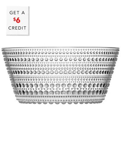 Iittala Kastehelmi 1.5qt Clear Bowlwith $6 Credit