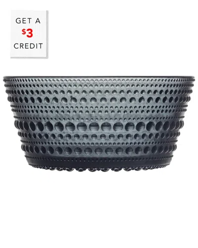 Iittala Kastehelmi Dark Gray Bowl, 7.75 Oz. In Dark Grey