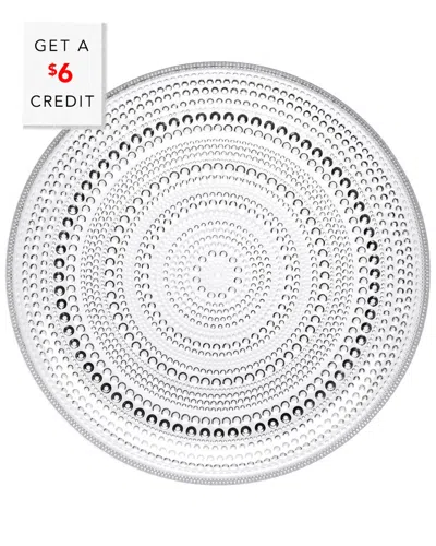 Iittala Kastehelmi 9.75in Clear Platewith $6 Credit In Transparent