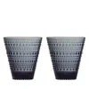 Iittala Kastehelmi Dark Grey Tumbler, Set Of 2 In Dark Grey