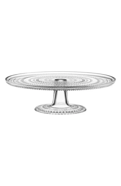 Iittala Kastehelmi Glass Cake Stand In Transparent