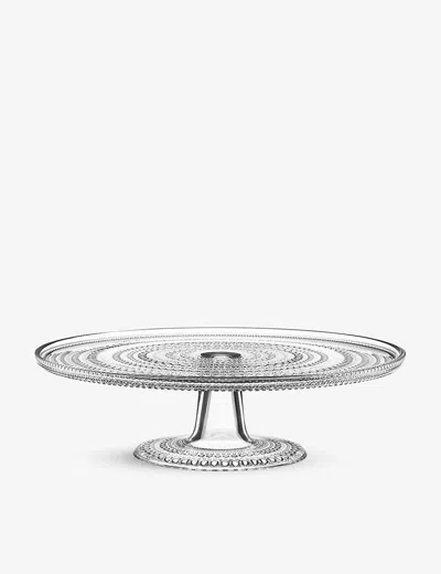 Iittala Kastehelmi Round Glass Cake Stand 31.5cm