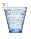 Iittala Kastehelmi Set Of Two 10oz Aqua Tumblers With $4 Credit