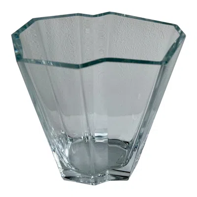 Pre-owned Iittala Large Pinja Crystal Vase By Tapio Wirkkala For , Finland, 1988 In Transparent