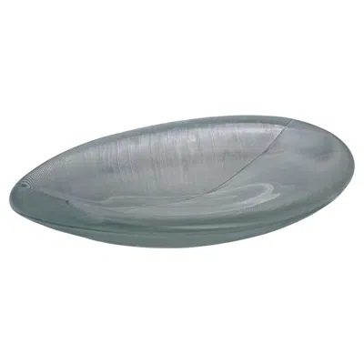 Pre-owned Iittala Large Vintage Art Glass Bowl By Tapio Wirkkala For  1950s In Gray