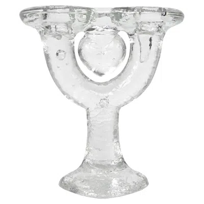 Pre-owned Iittala Mid-century Modern Two-armed Candlestick By Timo Sarpaneva For  In Gray