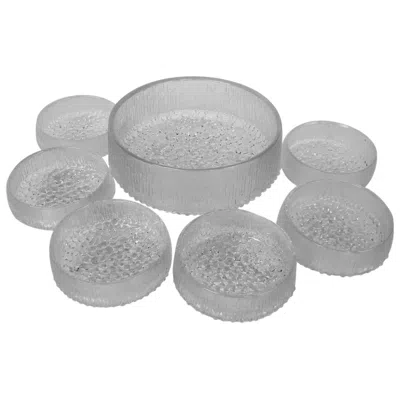 Pre-owned Iittala Modern Ultima Thule Tapio Wirkkala For , Finland 7 Glass Bowls In Gray