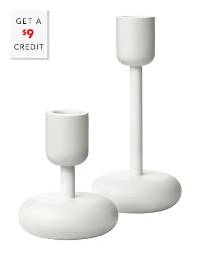 Iittala Nappula Candleholderswith $9 Credit In White