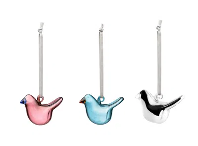Iittala Oiva Toikka Collection Mini Glass Birds Mix 3set In Multi