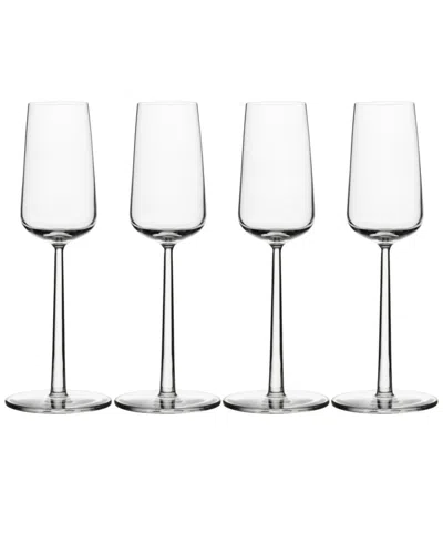 Iittala Set Of 4 Essence Champagne Glasses In Transparent
