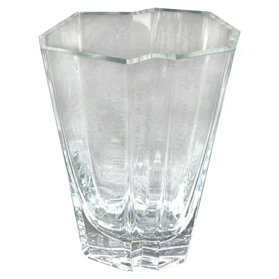 Pre-owned Iittala Tapio Wirkkala Large Pinja Crystal Vase For  Finland, Scandinavian Modern In Transparent